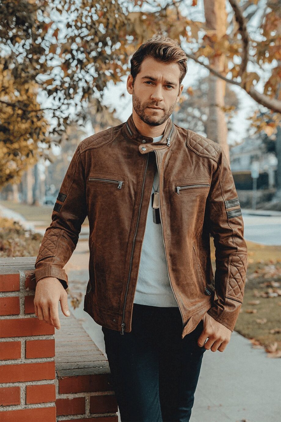 Brown Leather Jacket For Men