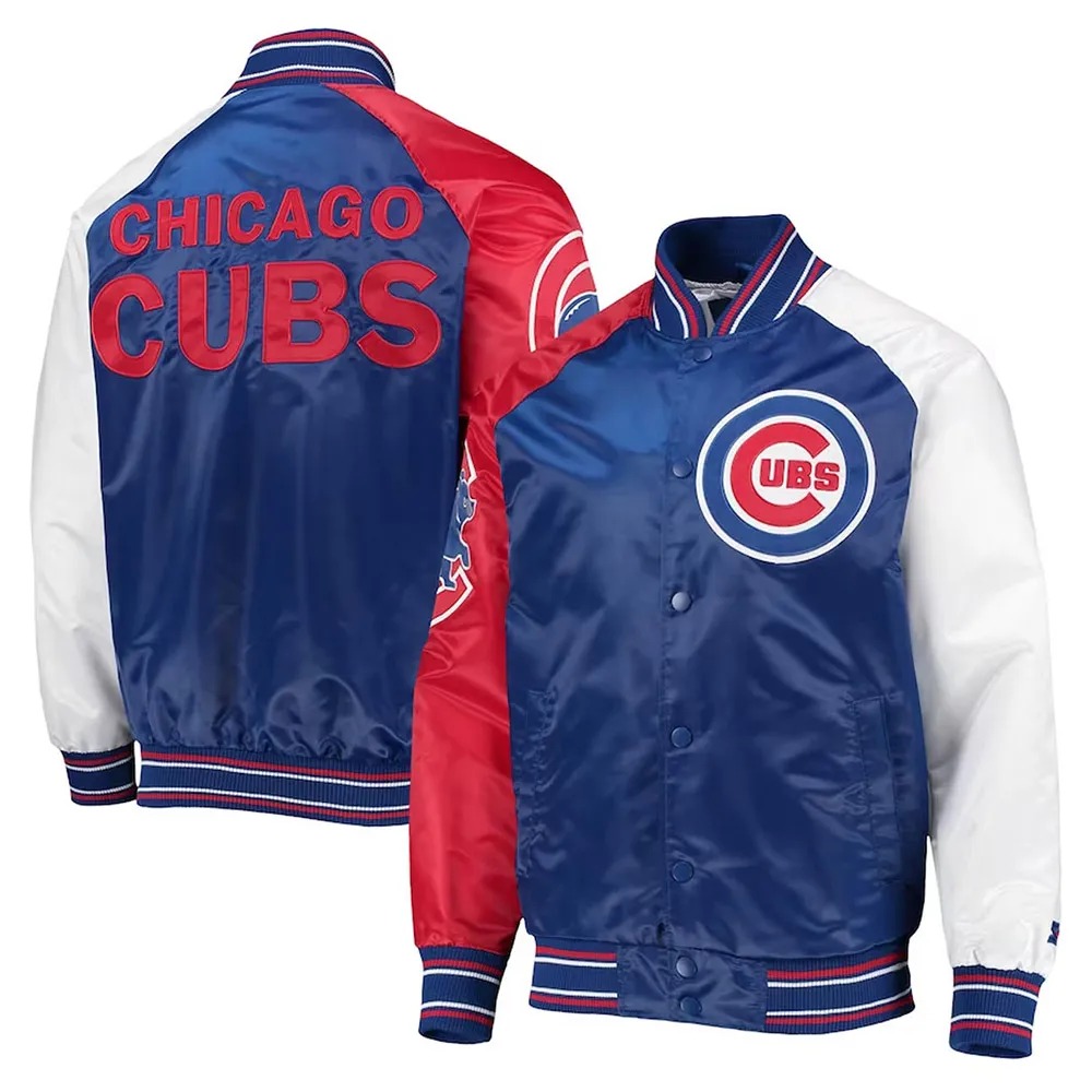 Royal Red Chicago Cubs Reliever Varsity Satin Jacket 3 3 royal-red-chicago-cubs-reliever-satin-jacket