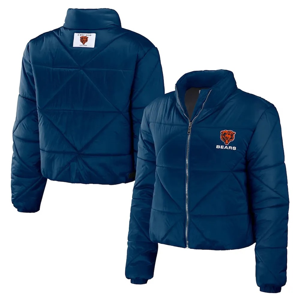 Women Chicago Bears Puffer Cropped Jacket 3 3 womens-chicago-bears-cropped-jacket