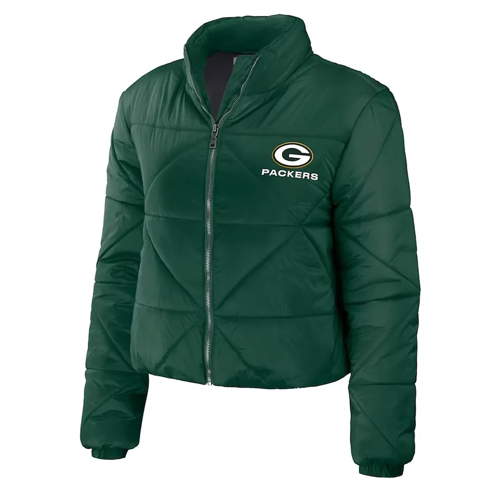 Women Green Bay Packers Puffer Cropped Jacket 1 1 womens-green-bay-packers-cropped-puffer-jacket