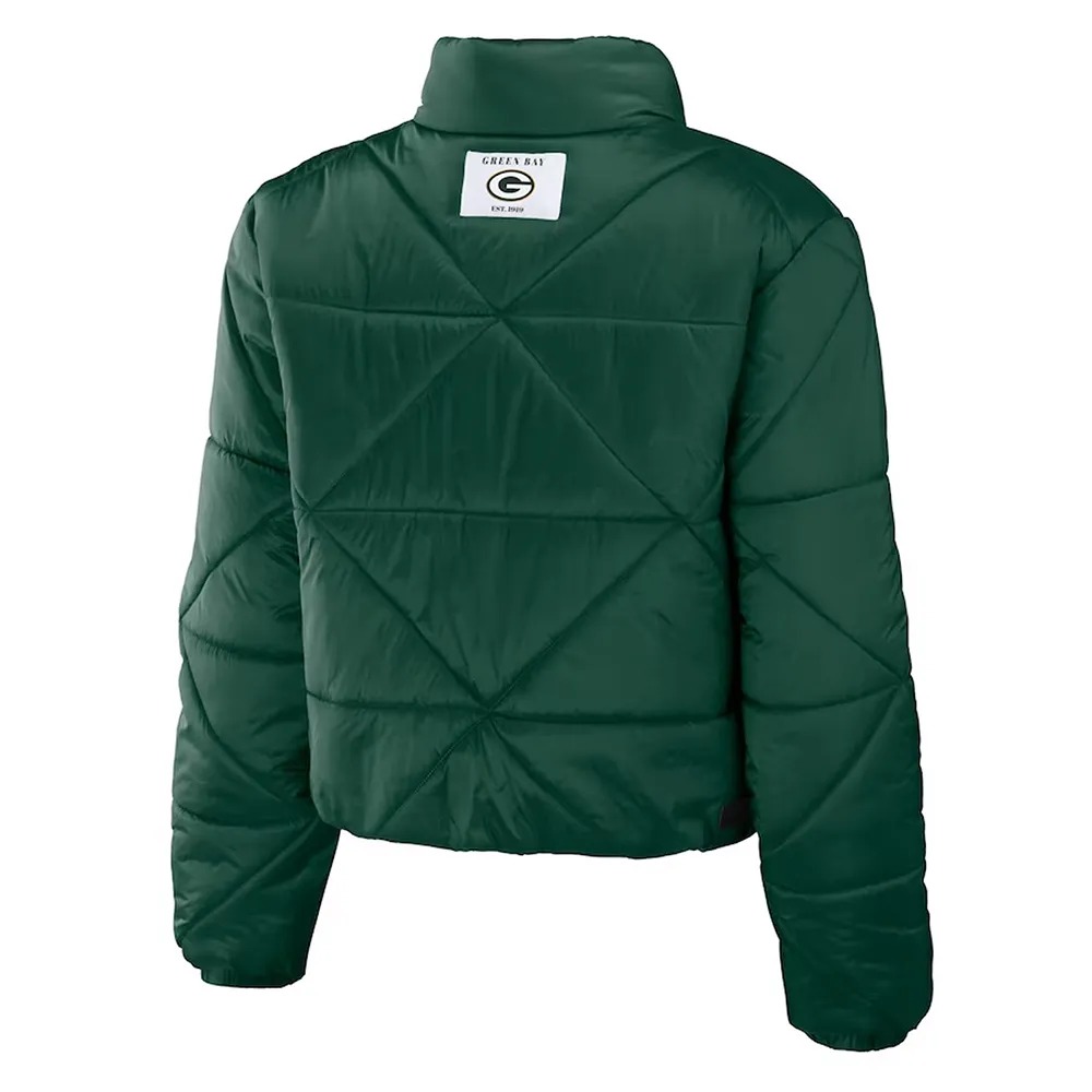 Women Green Bay Packers Puffer Cropped Jacket 2 2 womens-green-bay-packers-puffer-cropped-jacket